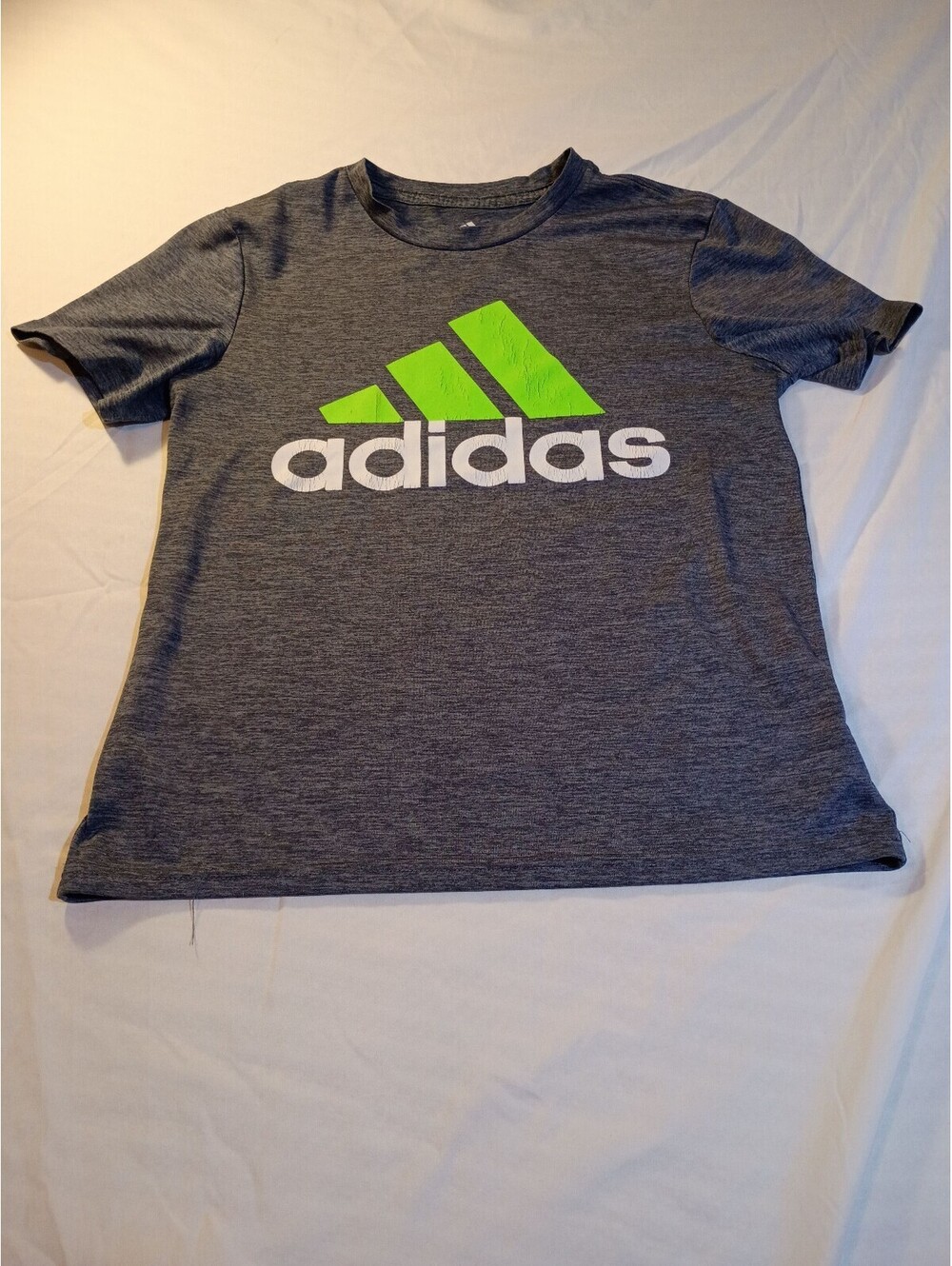 Adidas Boys' Gray Athletic T-Shirt Size M (10/12)